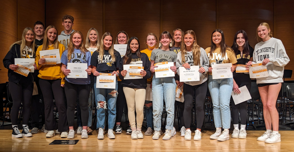 Seniors who are attending University of Iowa