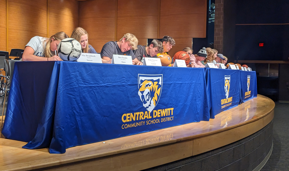 Seniors athletes commit to colleges and universities Central DeWitt