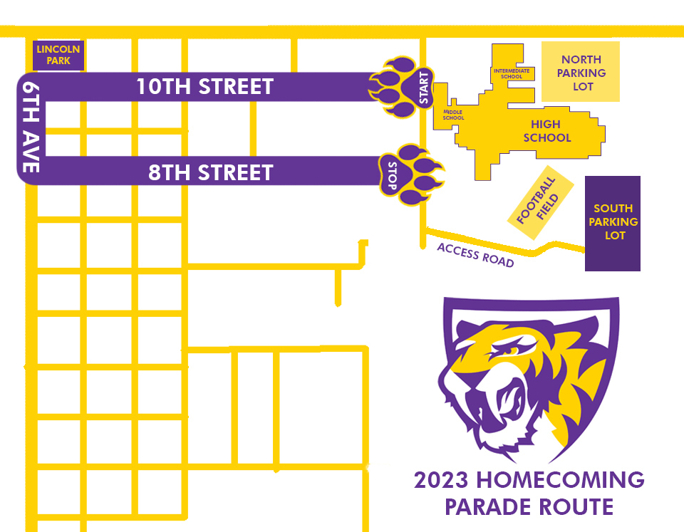 2023 Homecoming Parade Route